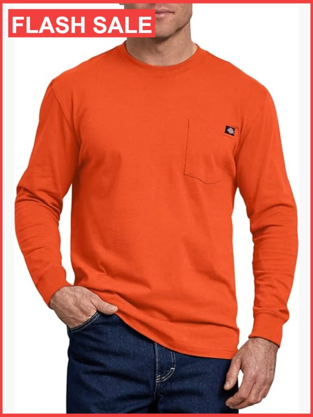 Heavyweight Long Sleeve Pocket Tee Work Shirt Cotton